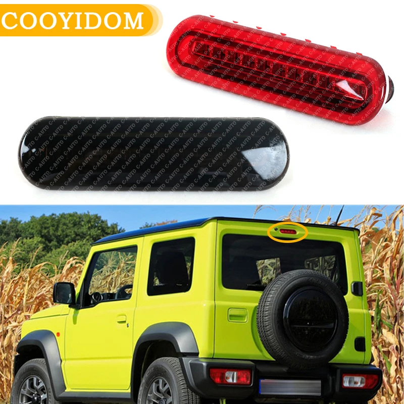 Car High Mounted Rear Brake Light Red / Black Decal Frame Cover Trim Accessories For Suzuki Jimny 2019 2020 Exterior car-styling
