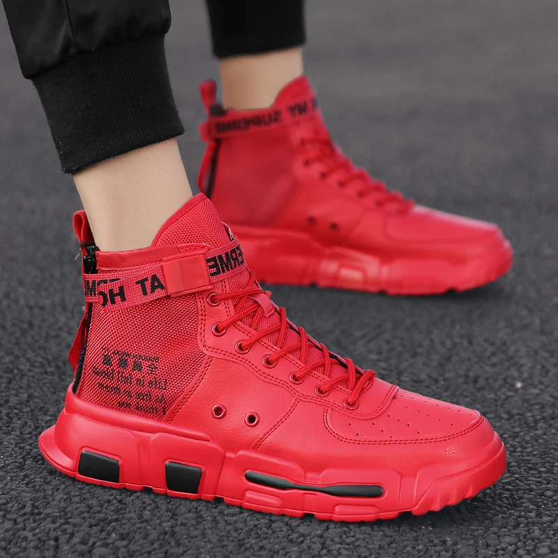 Для Мужчин's Повседневное Скейтбординг обувь высокие кроссовки дышащая