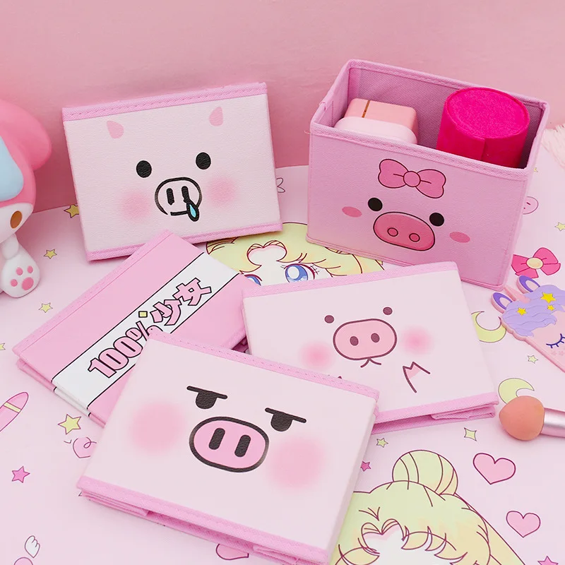 Розовые косметические ящики для хранения косметический чехол складной