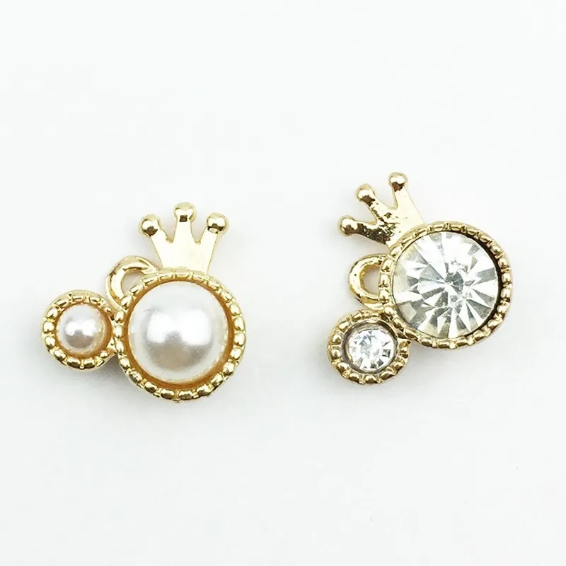 

Cute Crown Pearl Head Charms Pendant Hair Accessories Bracelet Necklace Alloy DIY Ornament Accessories