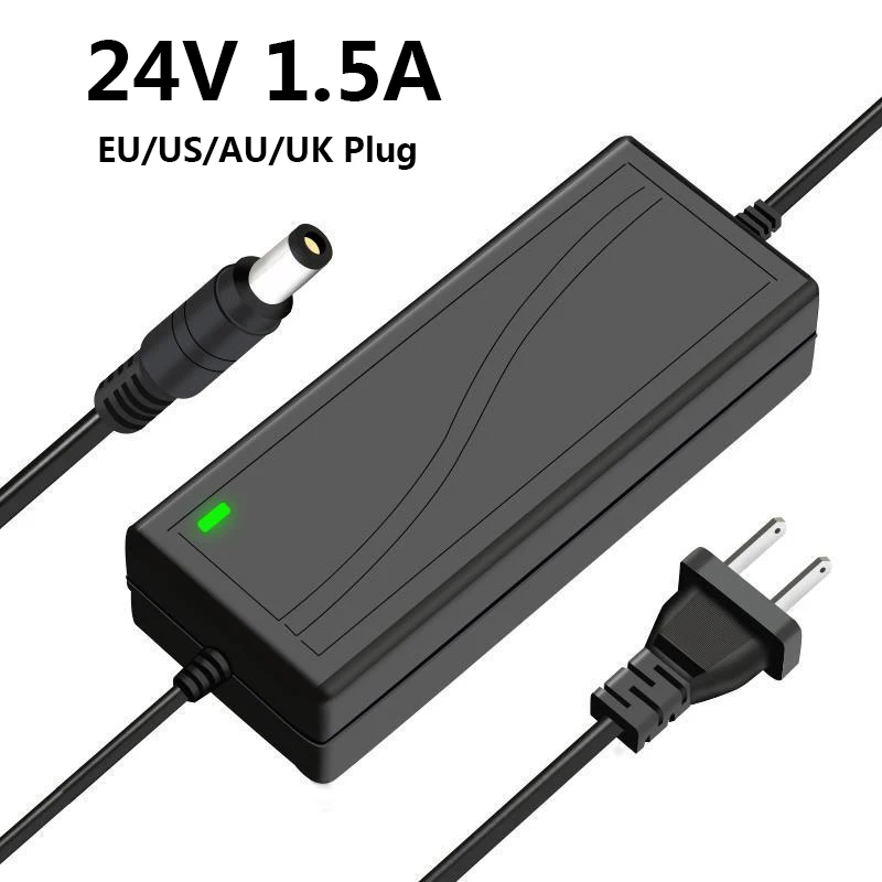 DC 24 V 1.5A 1500mA AC 110V 220V адаптер источника питания для сервера вольт трансформатор DC5.