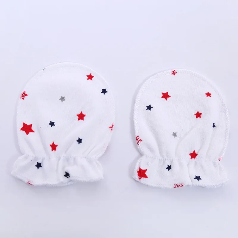 Перчатка для младенца варежки мультфильм шаблон Анти-хватать перчатки защита на