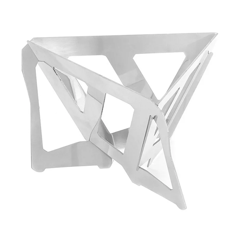 

NEW Portable Assembled Coffee Filter Rack Outdoor Camping Portable Stainless Steel Folding Funnel