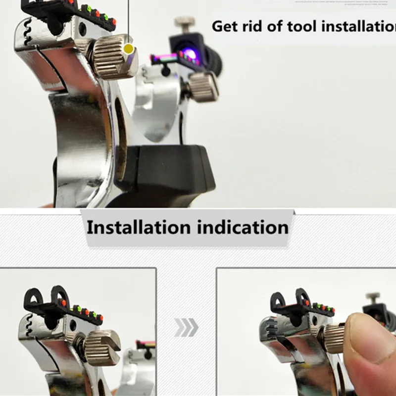 Рогатка с ночным свесветильник Мощная из плоской кожи сплава для охоты и