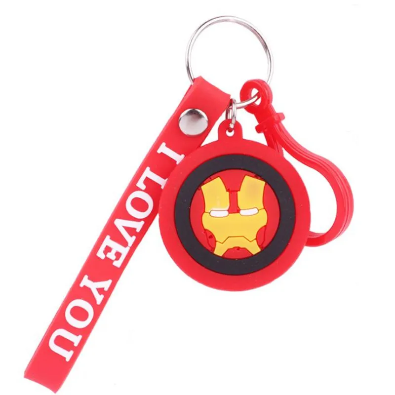 2 Comic Anime Superman Batman Captain America Iron Man Deadpool Cosplay Keychain Pendant Accessories Rubber Gift - Цвет: 2