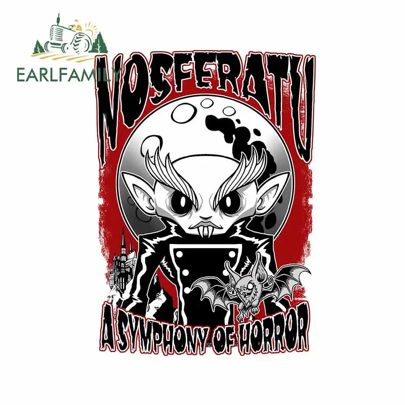 

EARLFAMILY 13cm x 9.6cm for Nosferatu Decal Motorcycle Scratch-Proof RV Car Stickers Cartoon Windows Refrigerator Vinyl Car Wrap