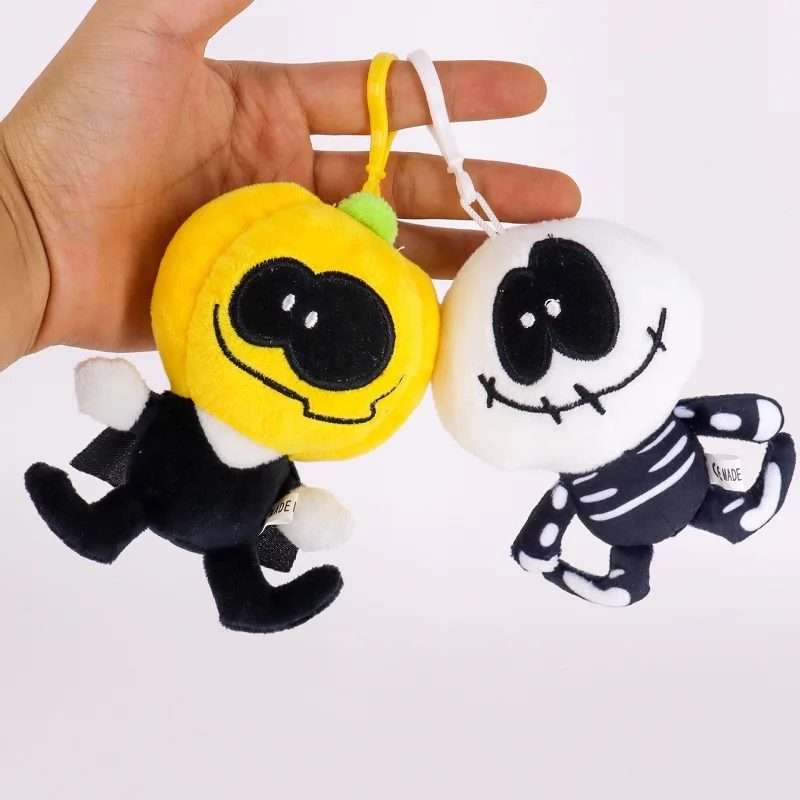 

10pcs 10CM New Friday Night Funkin Plush Toy Cute Soft Spooky Month Skid and Pump Stuffed Doll Backpacks Keychains Kids Gift