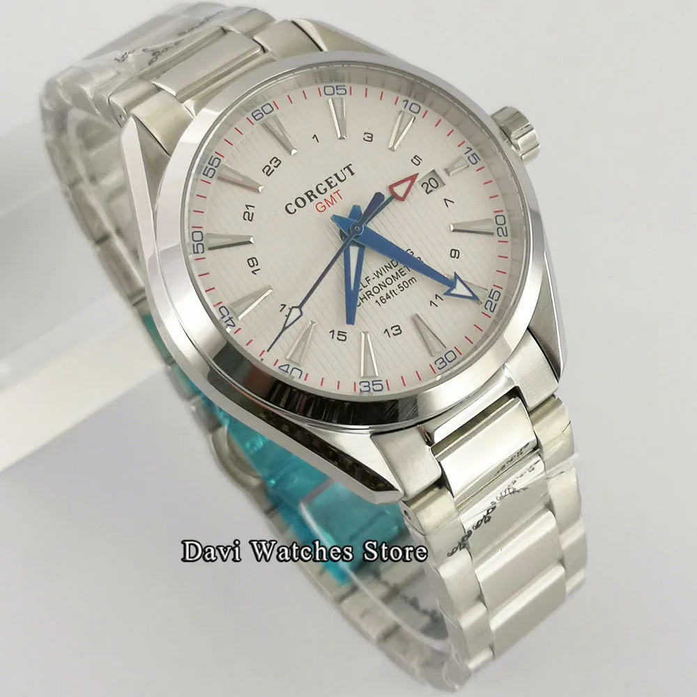 Часы мужские механические с календарем и сапфировым стеклом 41 мм|Мужские часы| |