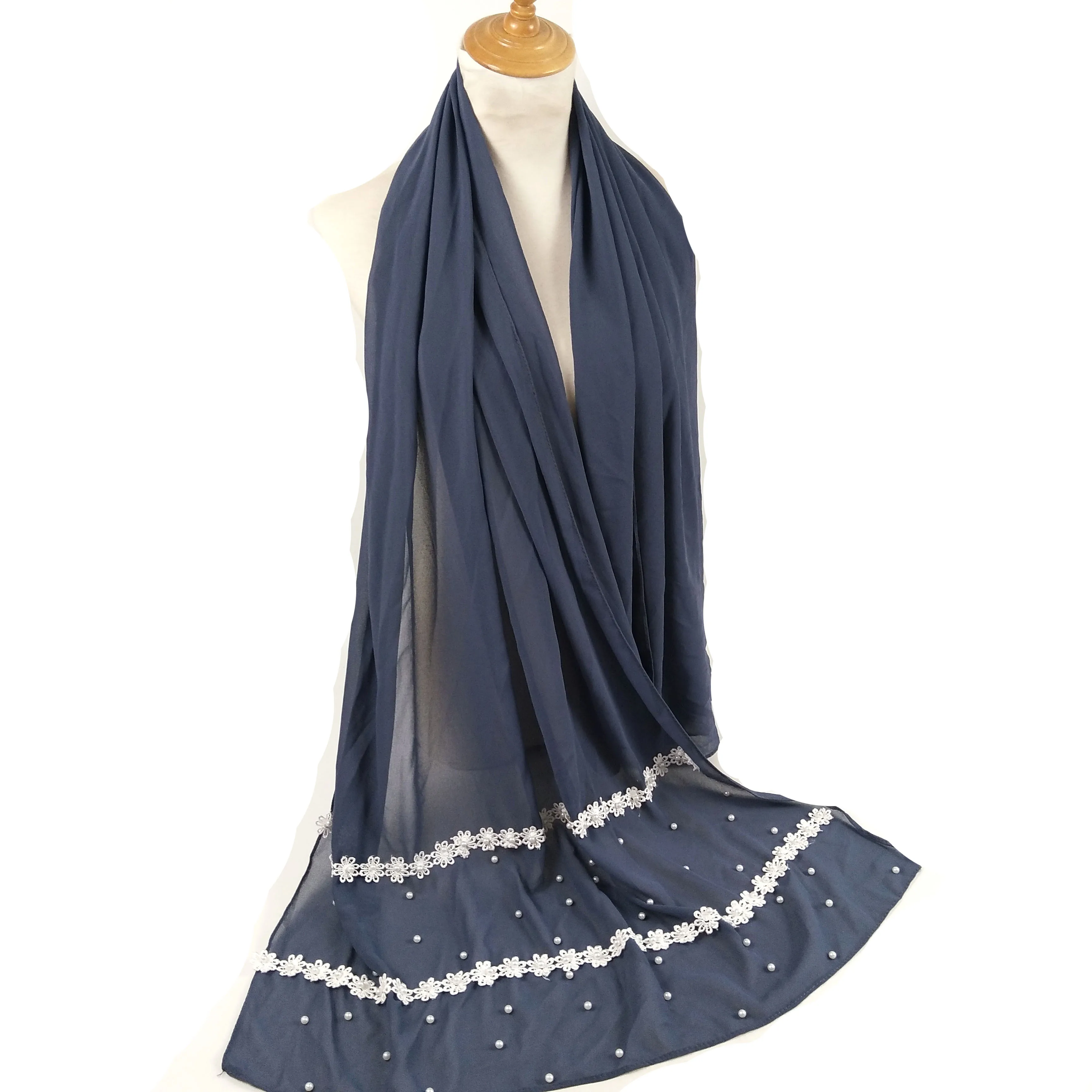 

Z4 10pcs High quality Lace Edge chiffon hijab shawl scarf women scarf/scarves