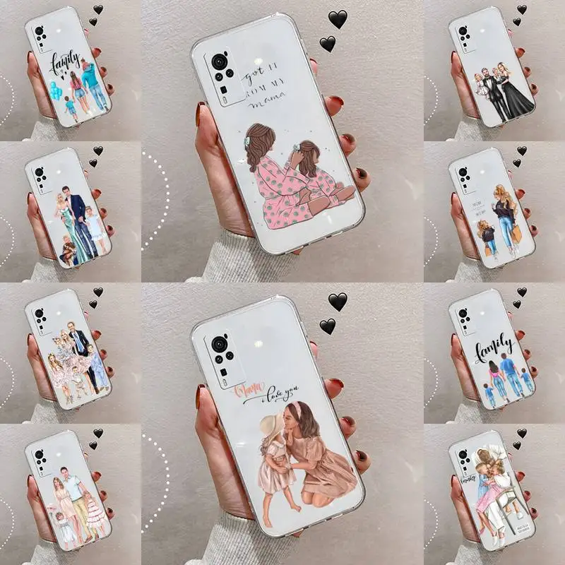 

Mother baby girl luxury Phone Case Transparent For VIVO NEX V Z Y X 17 15 11 9 6 5 3 1 i S MAX PRO X 20SE Soft TPU Mobile bags