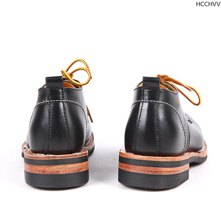Винтажные кожаные мужские туфли Goodyear-Welted летние классические роскошные для