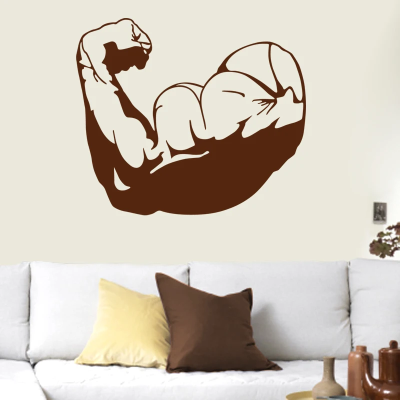 

Fitness Decal Gym Sticker Body-building Posters Vinyl Wall Decals Mural Fitness Crossfit Decal Muscle Gym Sticker