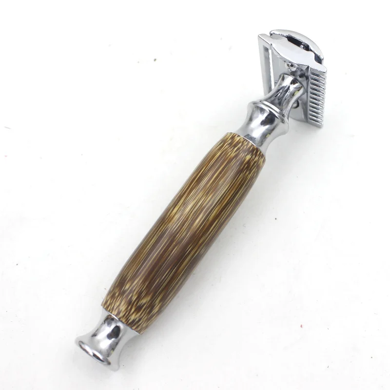 

VIGSHAVING Open Comb Head Men Double Edge Safety Baber Men Bamboo Safety Razor