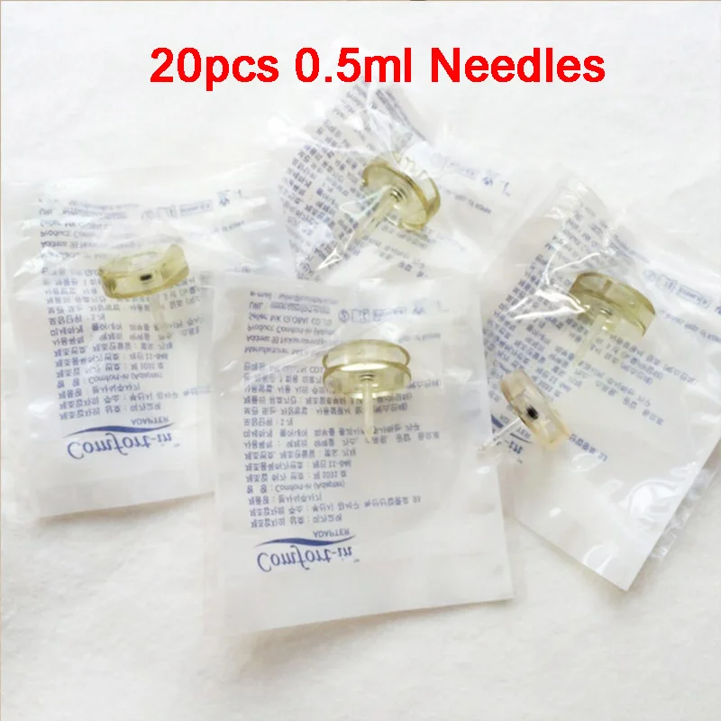20pcs 0.5ml Needles Без иглы инъекции гиалуроновая сыворотка ручка для против морщин водяной Мезотерапия пистолет гиалуроновая ручка высокого давления гиалуроновая ручка - Номер модели: 20pcs 0.5ml Needles