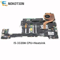 nokotion for lenovo thinkpad x230 laptop motherboard i5 3320m cpu ddr3 with heatsink fan 04x4501 04x1401 04w3712 04w6686