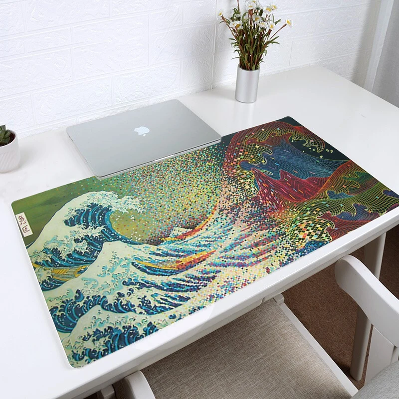 

3mm notebook game mouse pad custom desk pad home office keyboard large size mouse pad Kanagawa Waves
