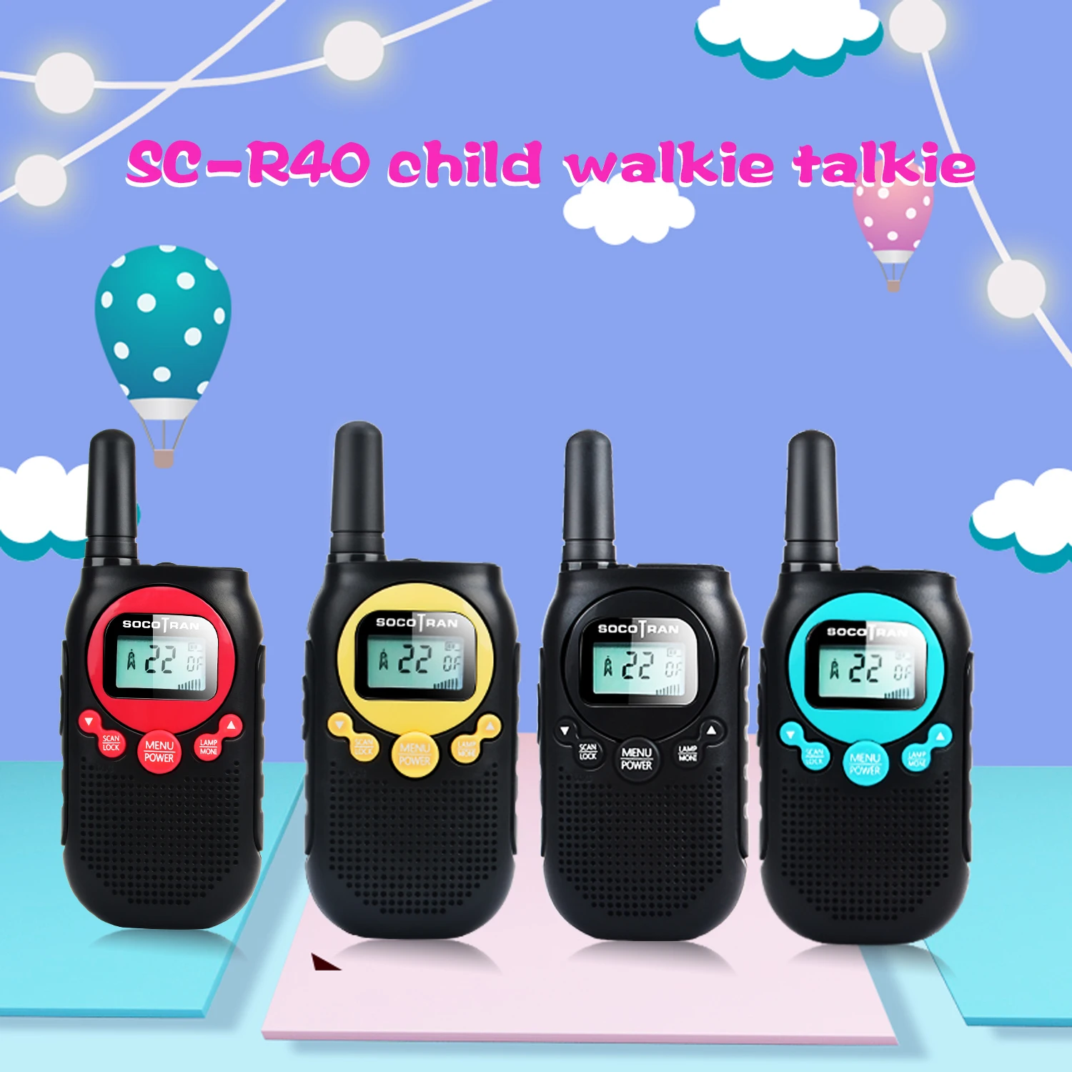 SOCOTRAN SC R40 детская рация FRS/GMRS без лицензии двусторонняя радиосвязь 0 5 Вт 22CH VOX с