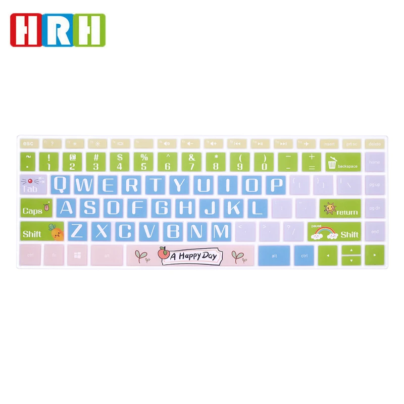 Силиконовая накладка на клавиатуру HRH с различными узорами для HP 14