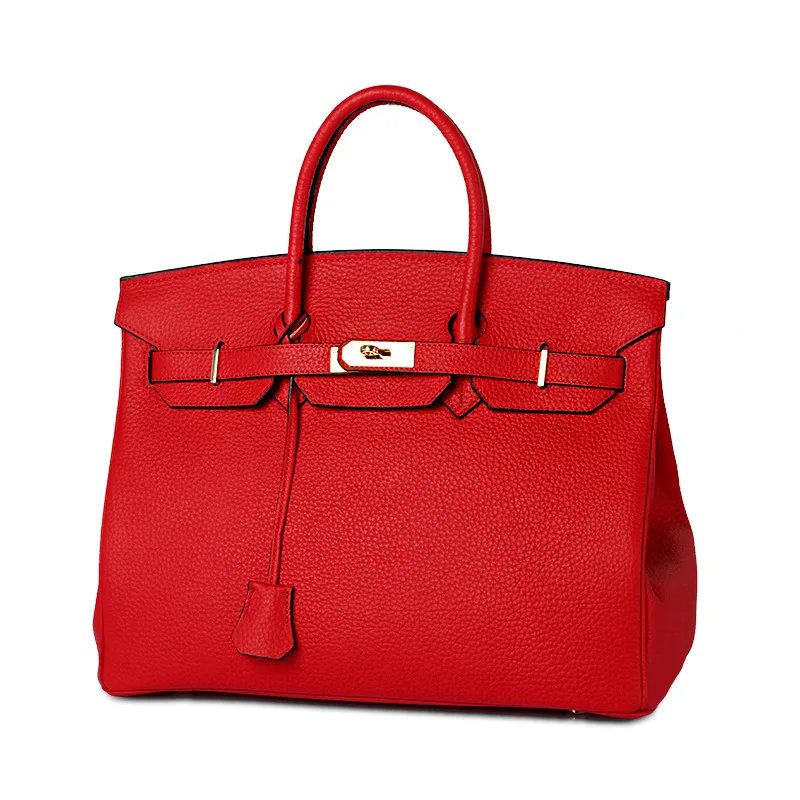 Новый верхний слой воловья кожа личи шаблон платиновая сумка кожаные сумки