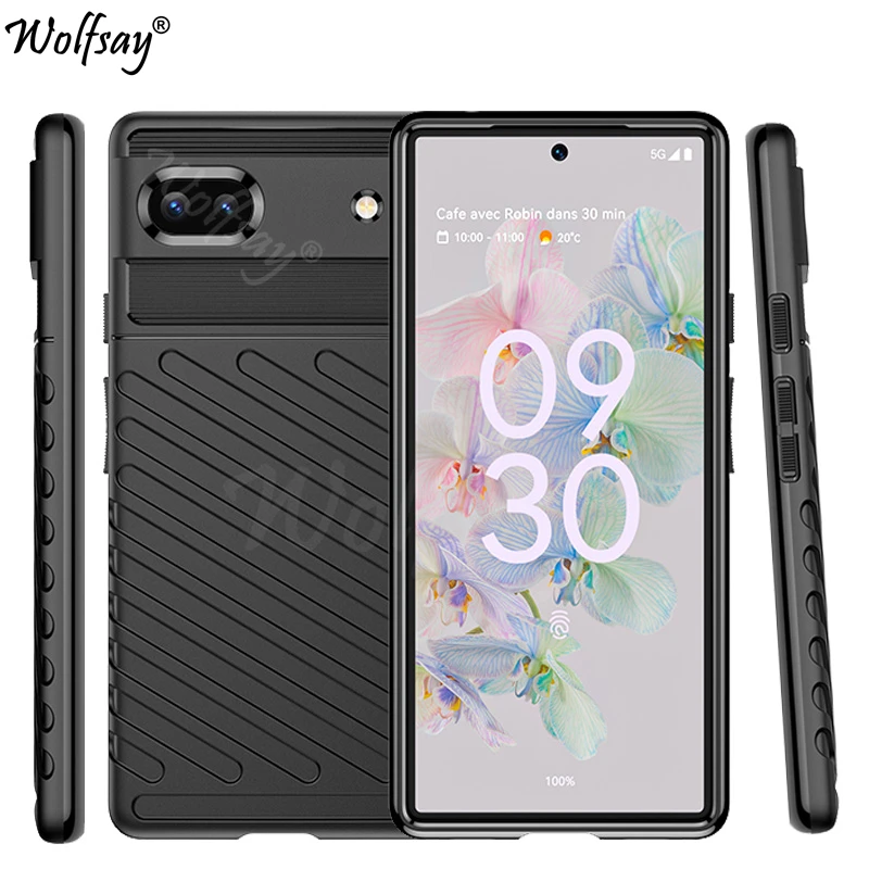 

Rugged Fiber Shield Cover For Google Pixel 6A Case Bumper Full Cover Back Case For Google Pixel 6A Case For Google Pixel 6A 6Pro