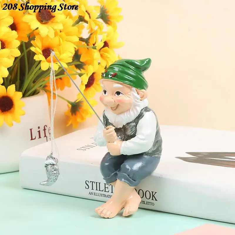 

Озорный сад, искусственный маленький полимерный рыболовный карликовый эльф, искусственное украшение для двора, ландшафта, газона