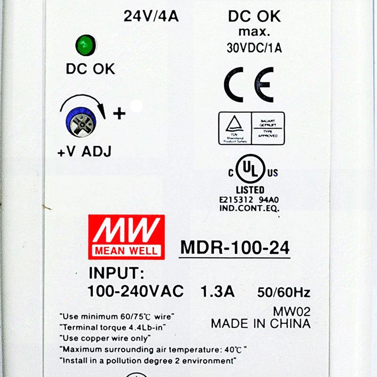 

nice MEAN WELL 2Pack MDR-100-24 24V 4A meanwell MDR-100 24V 90W Single Output Industrial DIN Rail Power Supply