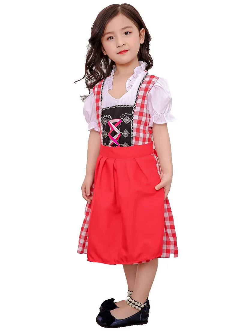 Хэллоуин дети девочки Немецкий Октоберфест Dirndl девушка официантка Детский