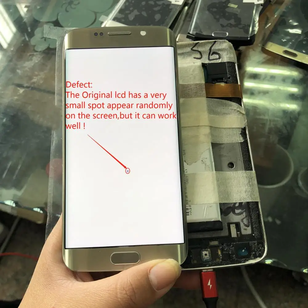 ЖК дисплей и дигитайзер сенсорного экрана в сборе для Samsung Galaxy S6 Edge G925 G925F
