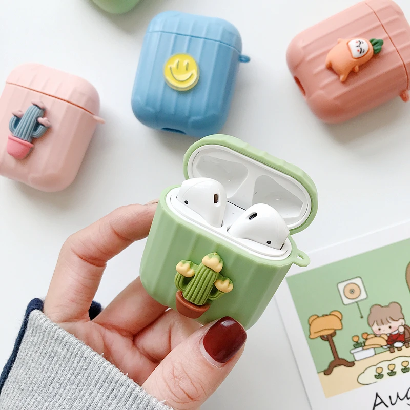 

Soft Silicone Cases For Apple Airpods 1/2 Protective cute cortoon Bluetooth Wireless Earphone Cover Air Pods Charging Box Bags