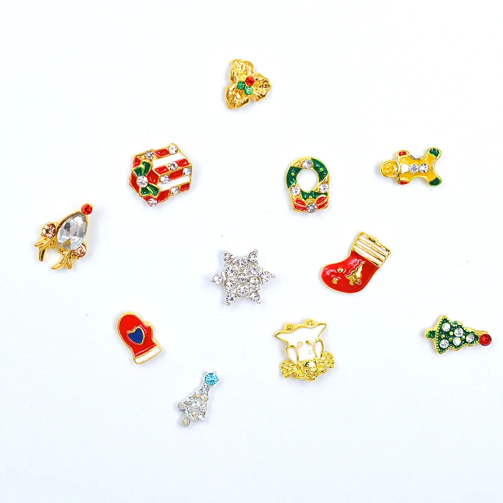 30 шт./упак. DIY, иных металлических красивой праздничной оленей 3D сплав Chirstmas Блестящий горный хрусталь украшения для ногтей