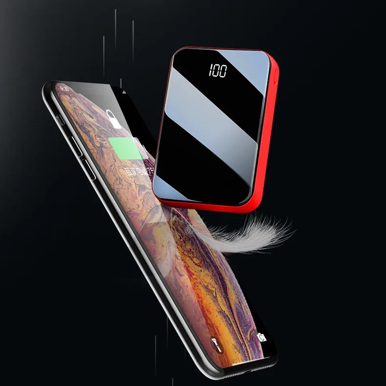 Mi ni power Bank 20000 мАч для iPhone X Xiaomi mi power bank Pover Bank зарядное устройство с двумя портами Usb внешний аккумулятор Poverbank портативный