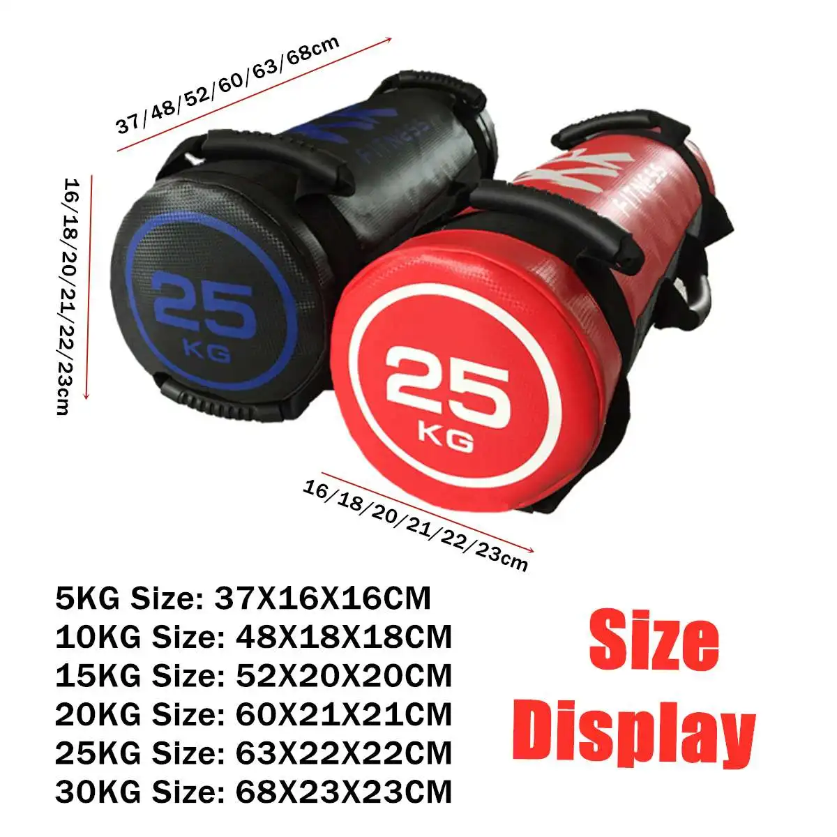 6 размеров 5-30 кг пустая боксерская груша с песком мешок подвесной кик мешок с песком Бокс Обучение бой каратэ пробивая мешок с песком в комплекте