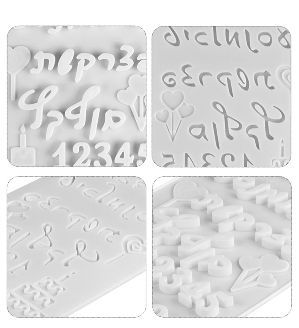 Креативные ивритские буквы арабские цифры DIY силиконовые формы для шоколада