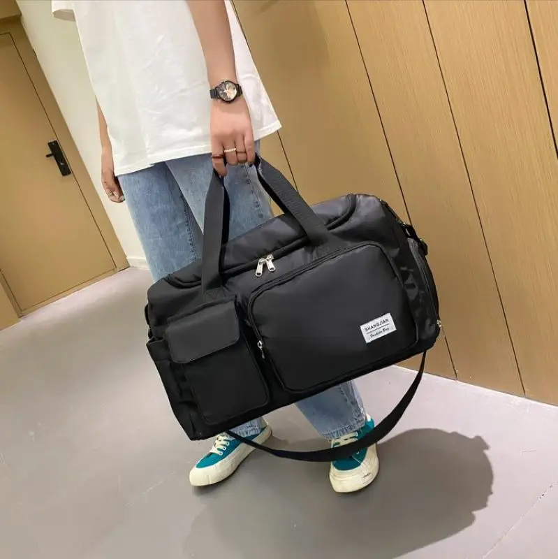 Sports Fitness Bag Women’s Dry Wet Separation Multifunction Yoga Gym Bag Large Capacity Hand Luggage Short Distance Travel Bag