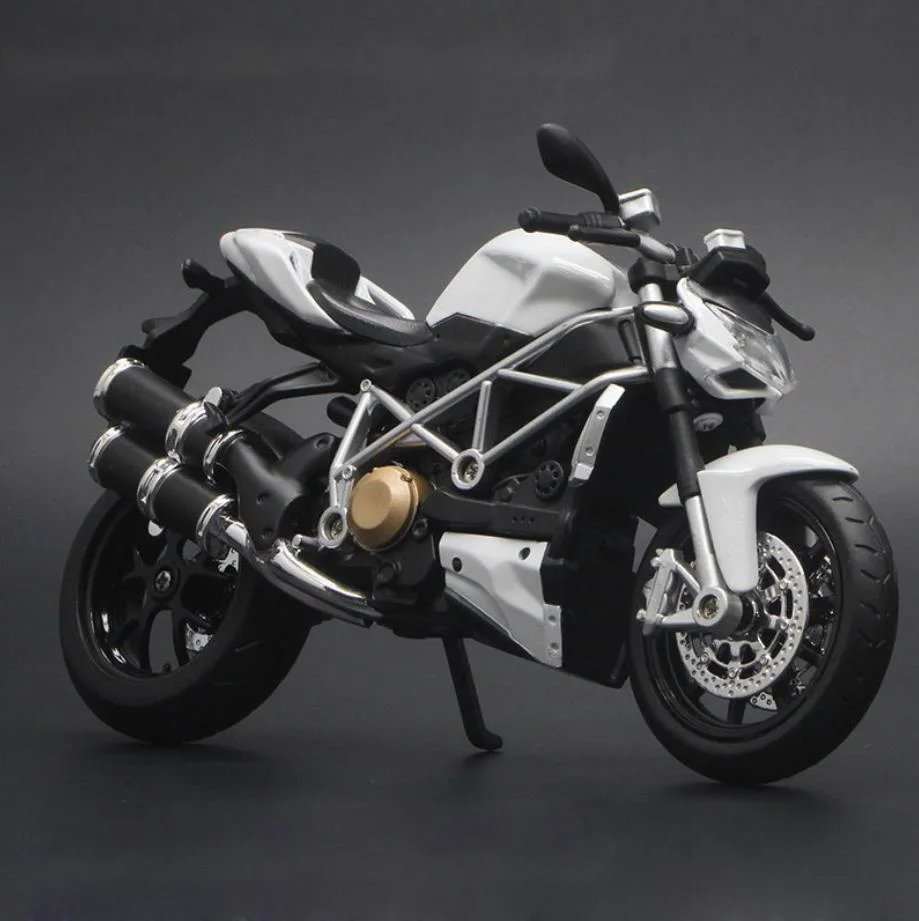 Лидер продаж модель Ducatis Hypermotard в масштабе 1:12 металлическая с подсветильник кой и
