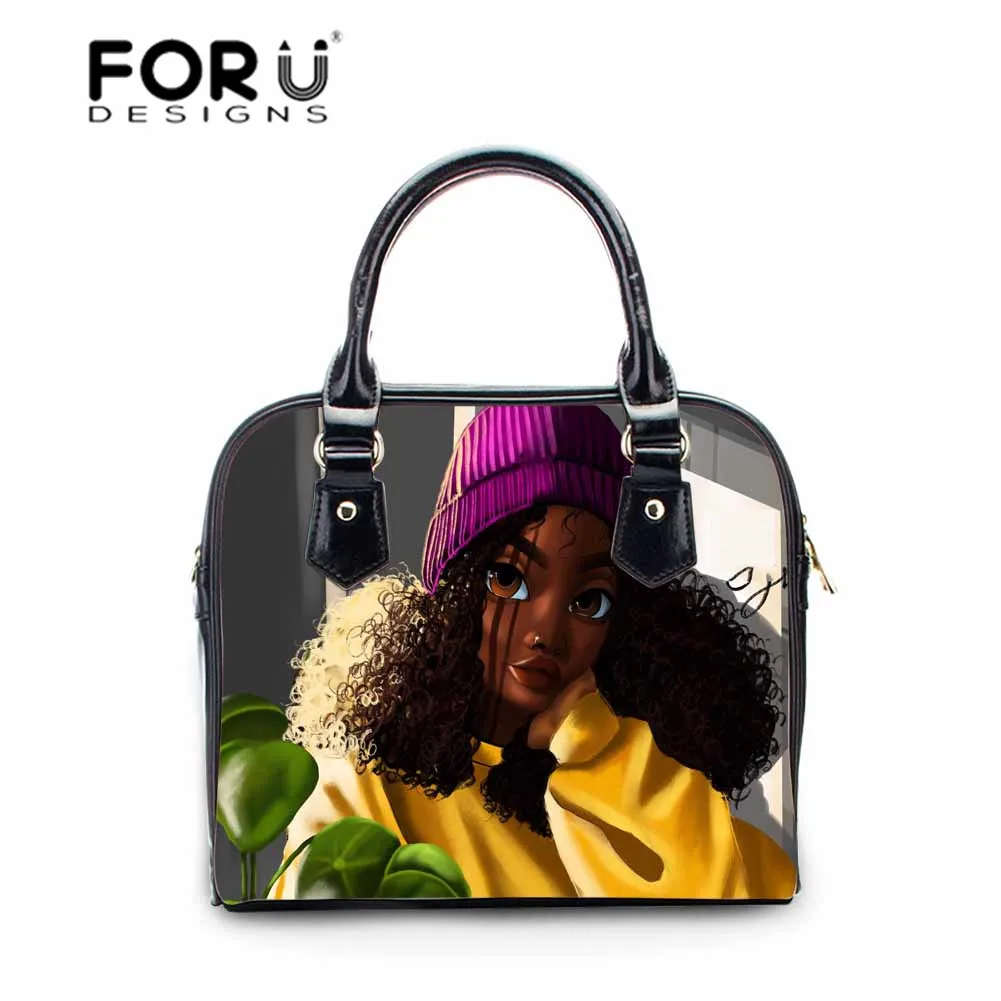 FORUDESIGNS женская сумка черная для девушек волшебные африканские сумки и