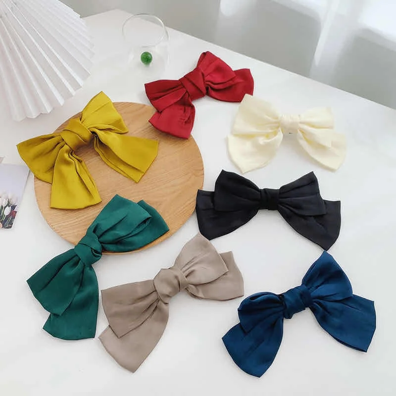 Заколка для волос с большим бантом Женская Корейская красная сетчатая повязка на