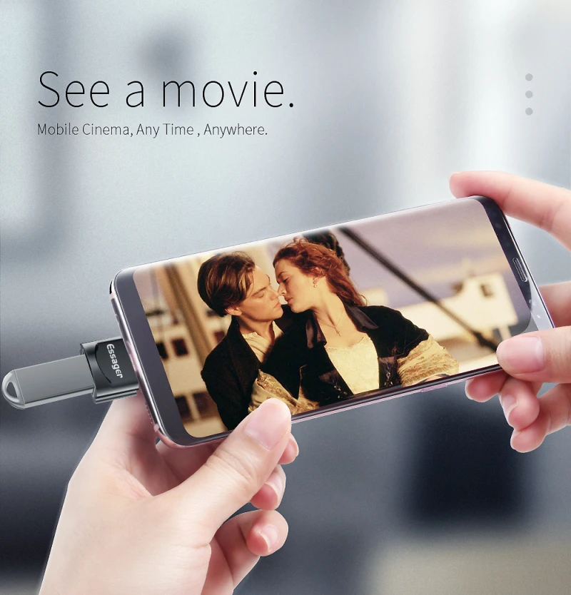 ESSAGER Кабель с разъемом USB типа C OTG адаптер USBC Type c конвертер для Huawei мат 30 P30 Samsung S10