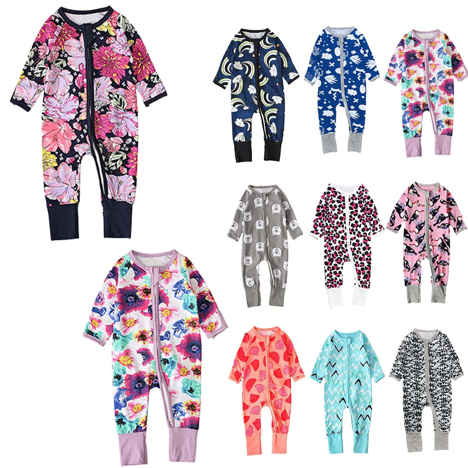 

Newborn Baby Boys Girls Long-sleeve Cartoon Romper Jumpsuit Clothes Outfits Fashion Baby Clothes Recien Nacido Детская Одежда