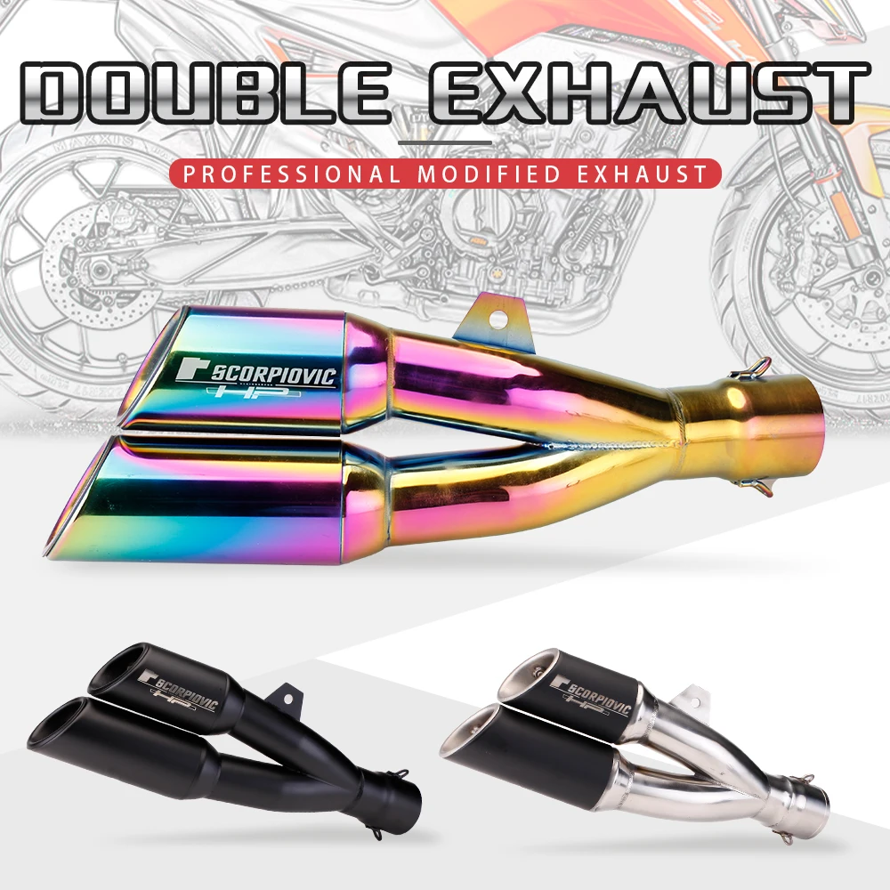 

For Motorcycle Exhaust Pipe Escape Modified Motorbike 51/61mm Muffler For Ninja400 Z900 CBR650R S1000RR YZF-R6 MT07 09