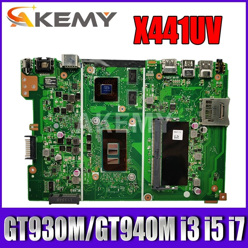 Материнская плата для ноутбука ASUS X441UV X441UVK X441UR X441URK X441UB с GT930M/GT940M i3 i5 i7 CPU + 4G/8G RAM |