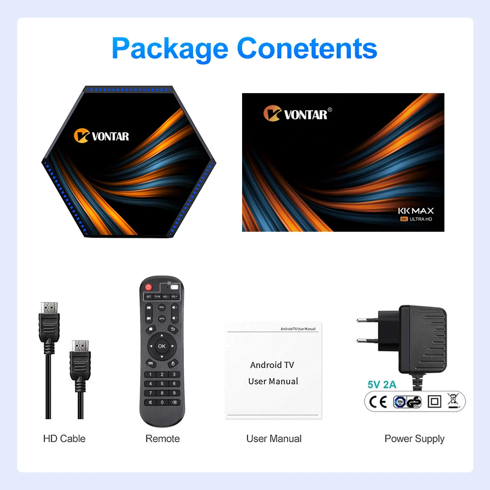 2021 vontar kk max tv box android 11 8gb ram 64gb rk3566 4gb 32gb 8gb 128gb support 1080p 4k google play youtube media player free global shipping
