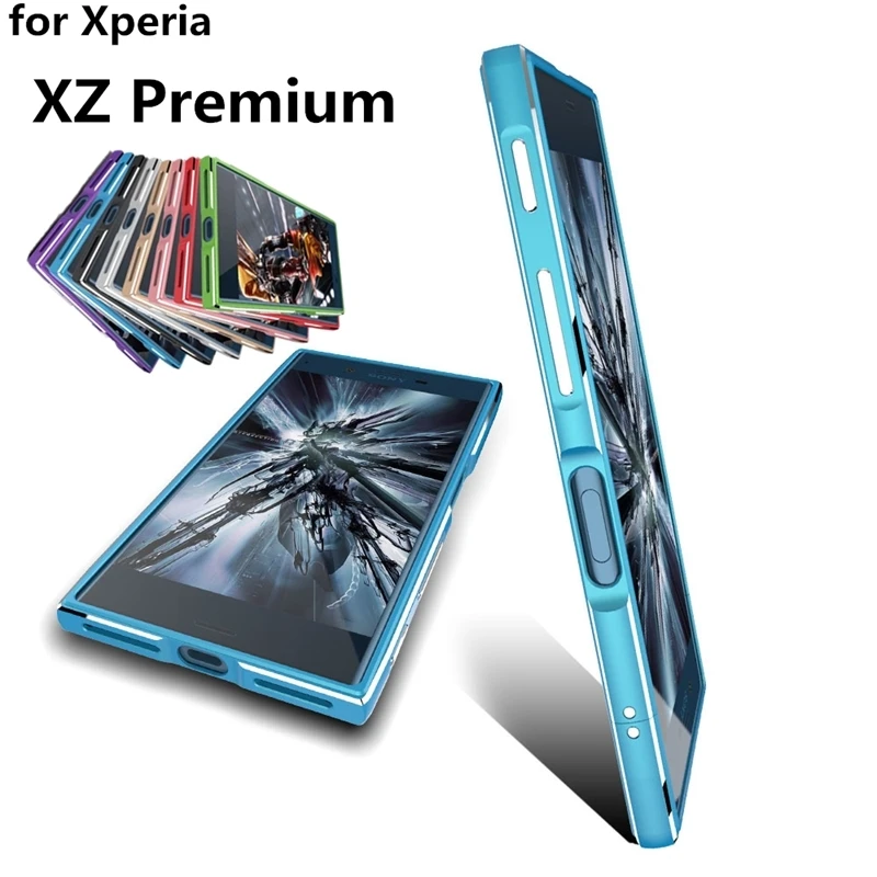 

Case For Sony XZ Premium Luxury Ultra Thin aluminum Bumper For Sony Xperia XZ Premium G8142 E5563 Case + 2 Film (Front + Rear)