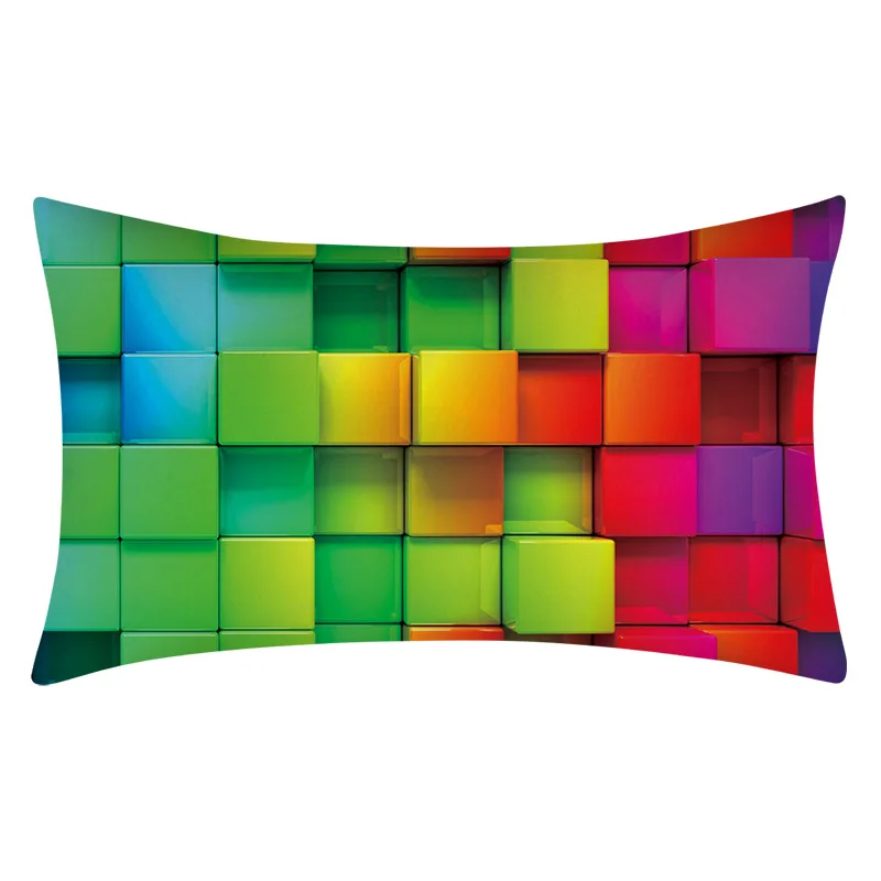 

Colorful Crayon Sense Ripple Vortex Colorful Creative Pattern Polyester Cushion Cover 30*50cm for Home Docor Throw Pillowcase