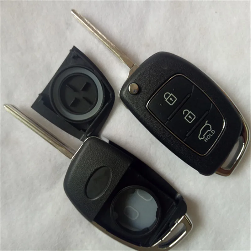 DAKATU 3/4 Button Folding Flip Remote Key Shell Case Smart Car Housing Fob For Hyundai i10 i20 i30 i35 i40 Genesis Uncut Bla | Автомобили