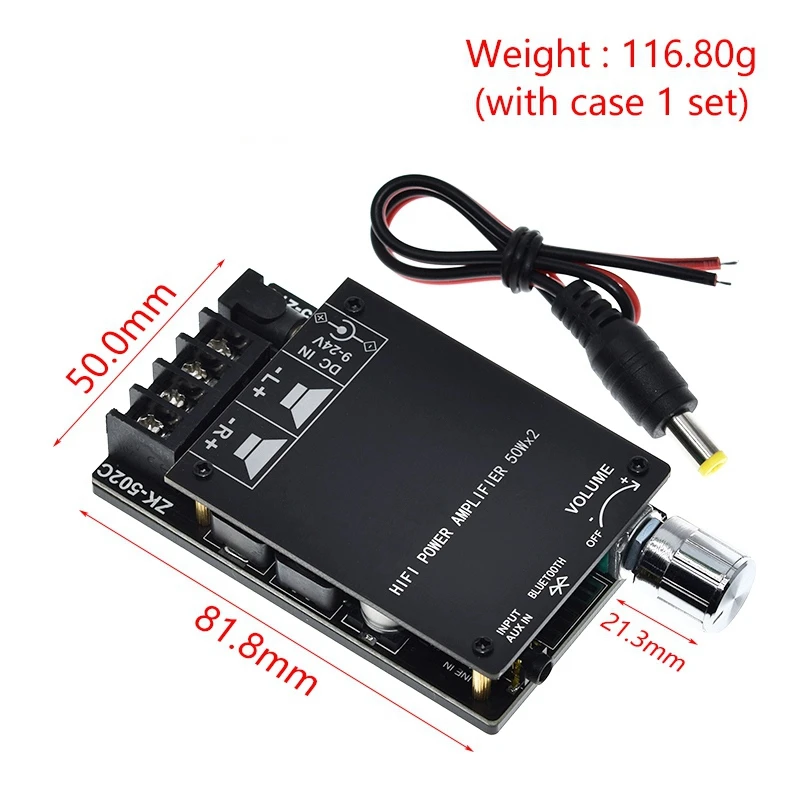 Плата цифрового усилителя мощности HIFI stereo Bluetooth 5 0 TPA3116 50WX2 усилитель звука для