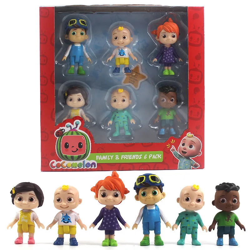 

jj cocomelon toys 6cm PVC Model Anime Figure for Kids 6pcs/lot