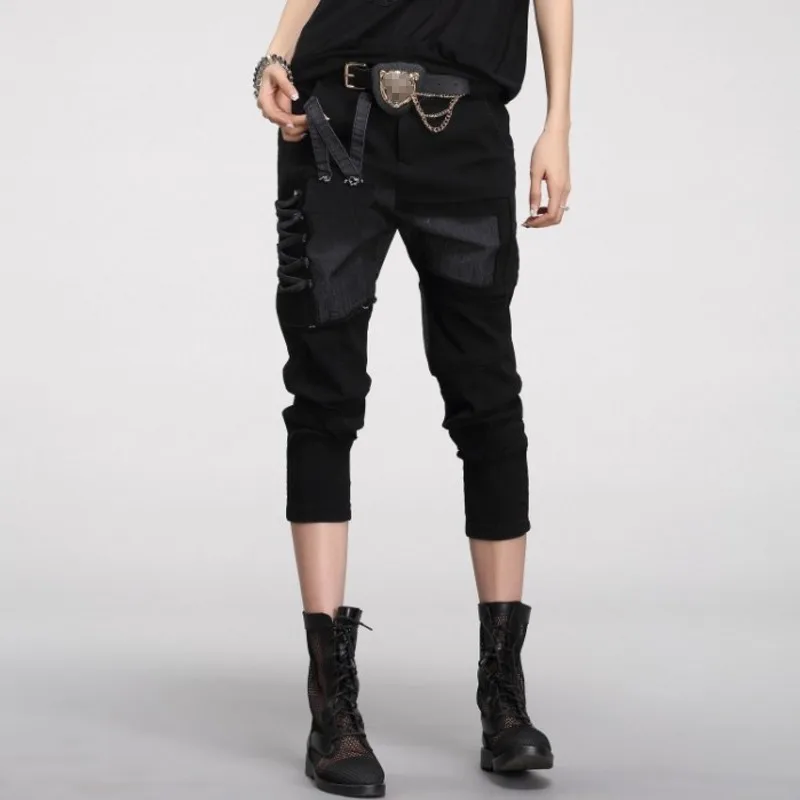 Летние женские повседневные свободные мешковатые штаны Харадзюку длиной до