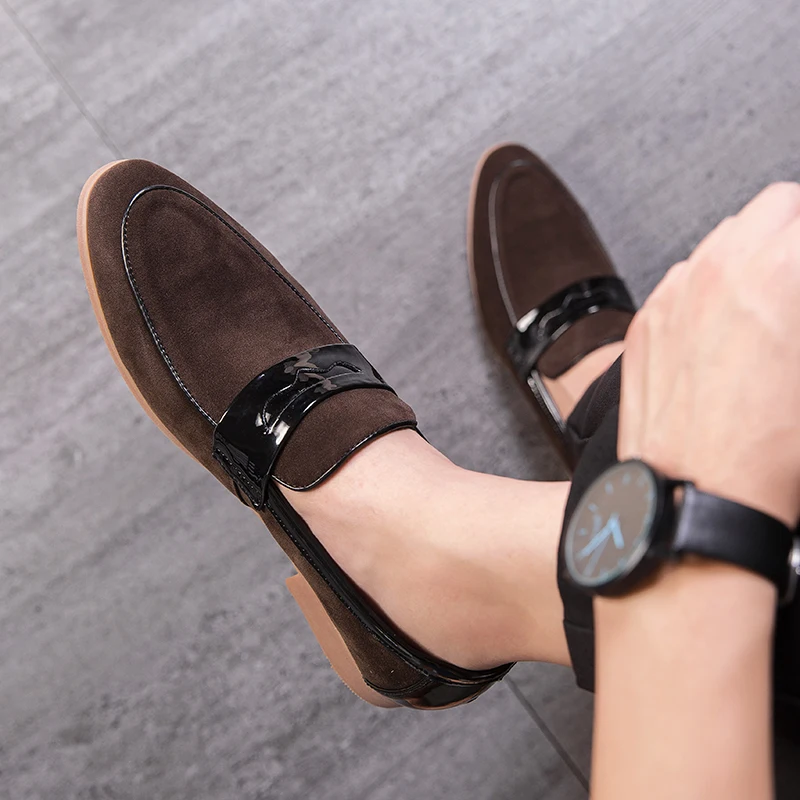 Мокасины мужские кожаные повседневная обувь для вождения лоферы свадебные