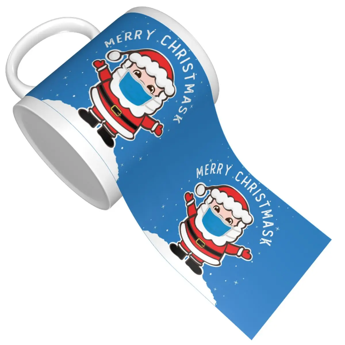 Рождественская маска карантин X Санта уродливый свитер кружки милый Кофе Чай